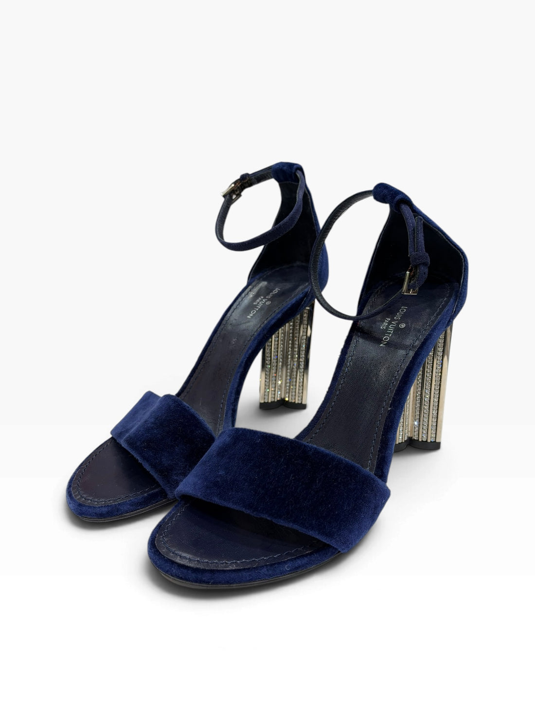 Louis Vuitton - Escarpins Silhouette en velours bleu