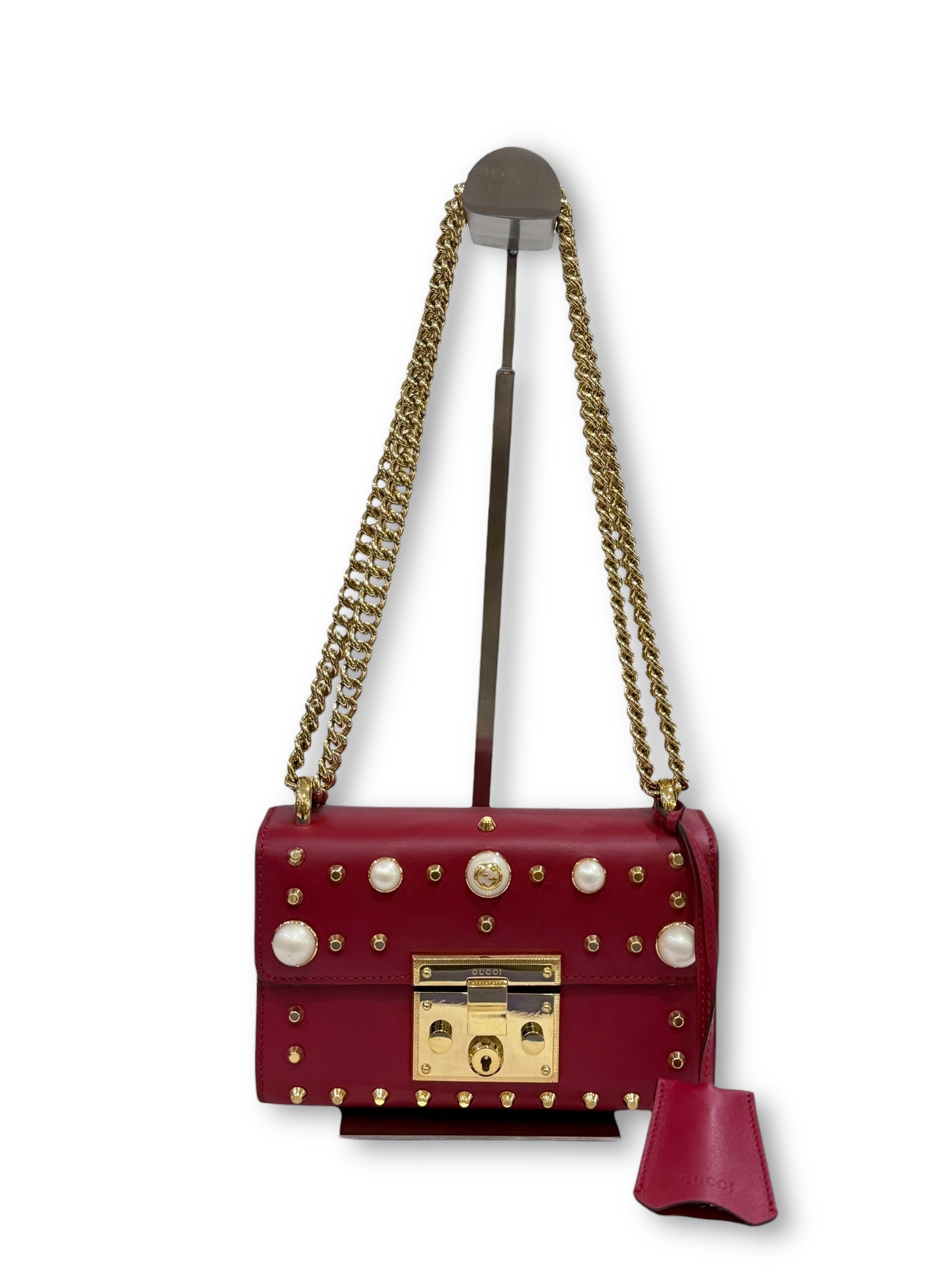 Gucci - Borsa Padlock con perle madreperlacee