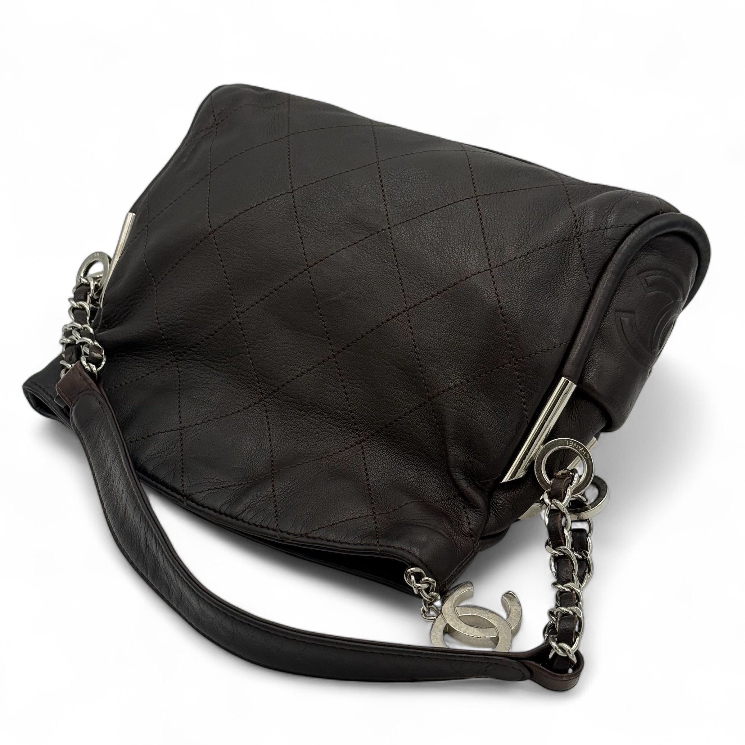 Chanel - Sac à main en cuir marron