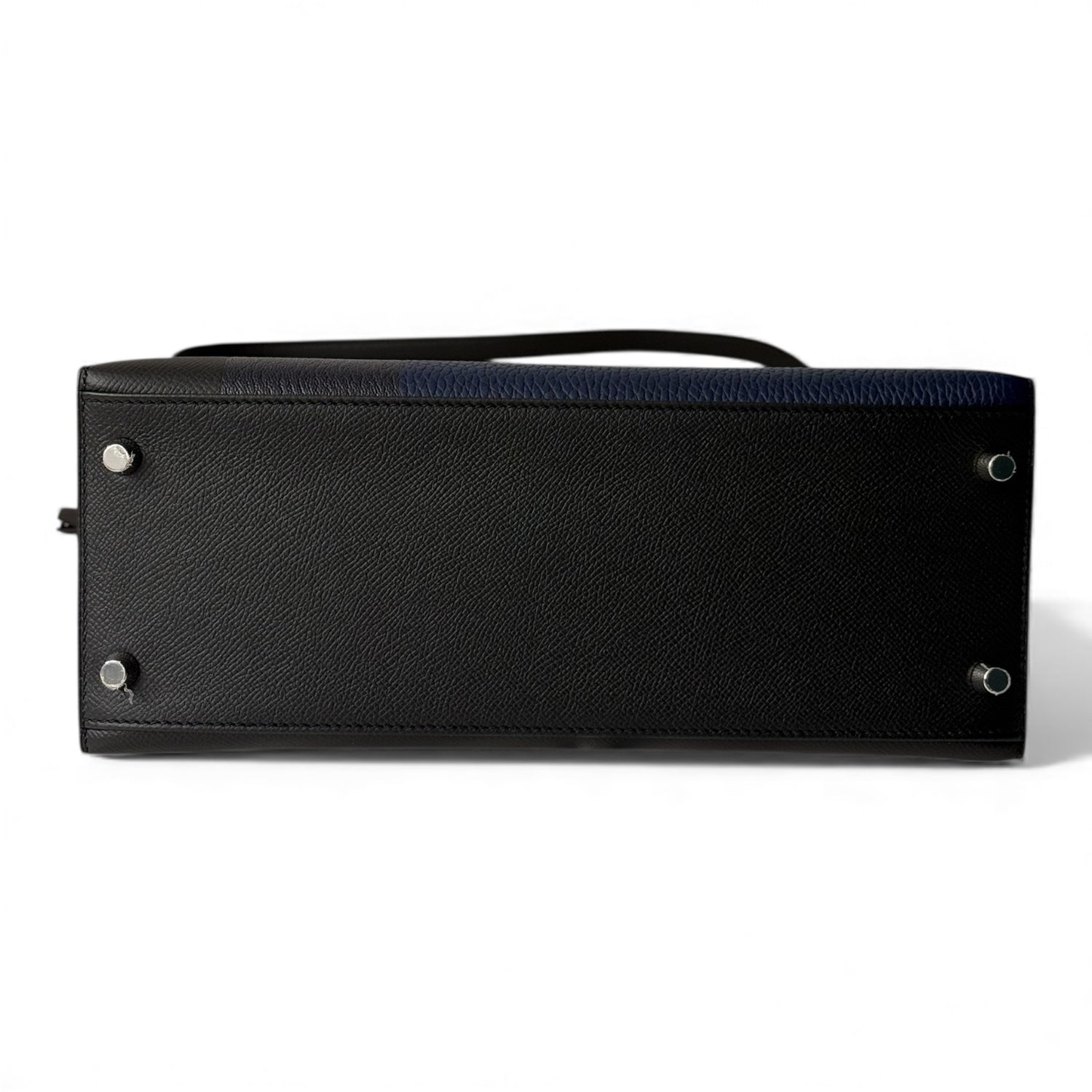 Hermès - Sac Kelly 28 Bleu Indigo/Saphir et Noir