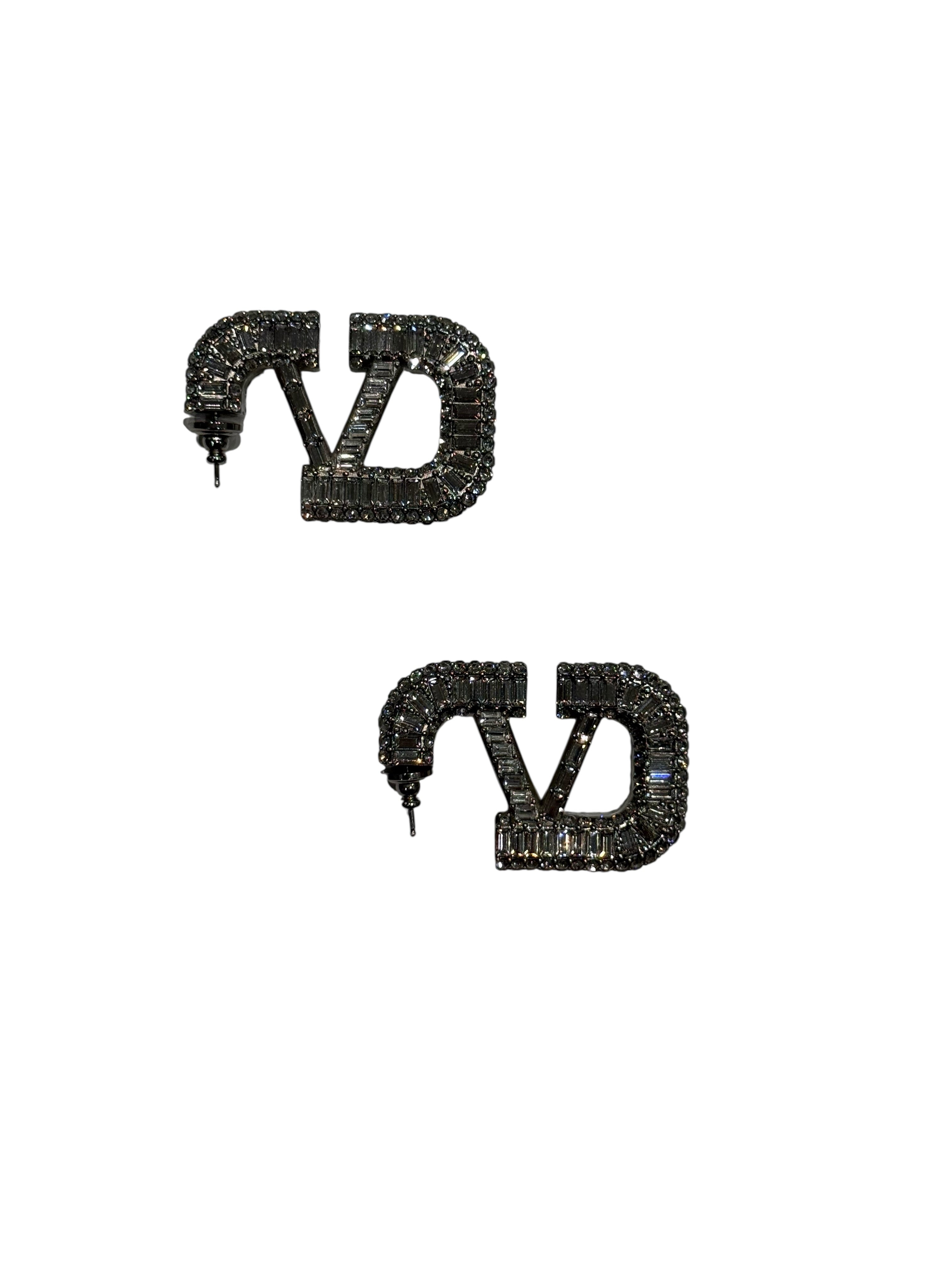 Valentino - Boucles d’oreille Vlogo Signature Strass | Les Folies d’Eugénie
