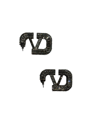 Valentino - Boucles d’oreille Vlogo Signature Strass | Les Folies d’Eugénie