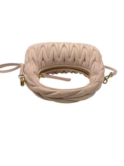 Miu Miu - Sac Wander daim rose nappa matelassé