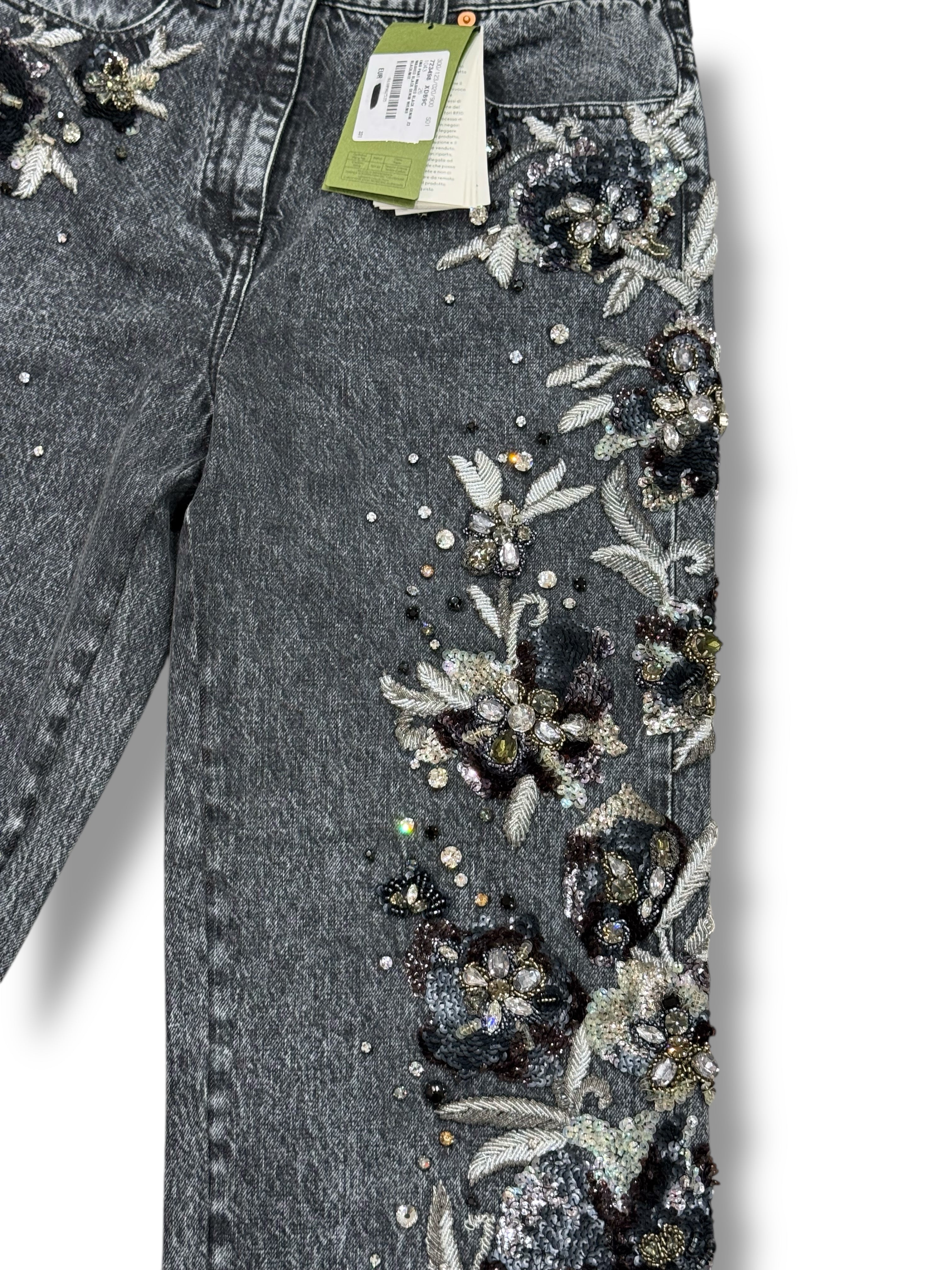 Gucci - Pantalon en denim orné de bijoux GUCCI