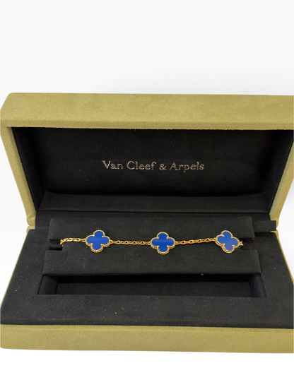 Van Cleef &amp; Arpels - Bracelet Vintage Alhambra 5 motifs Agate