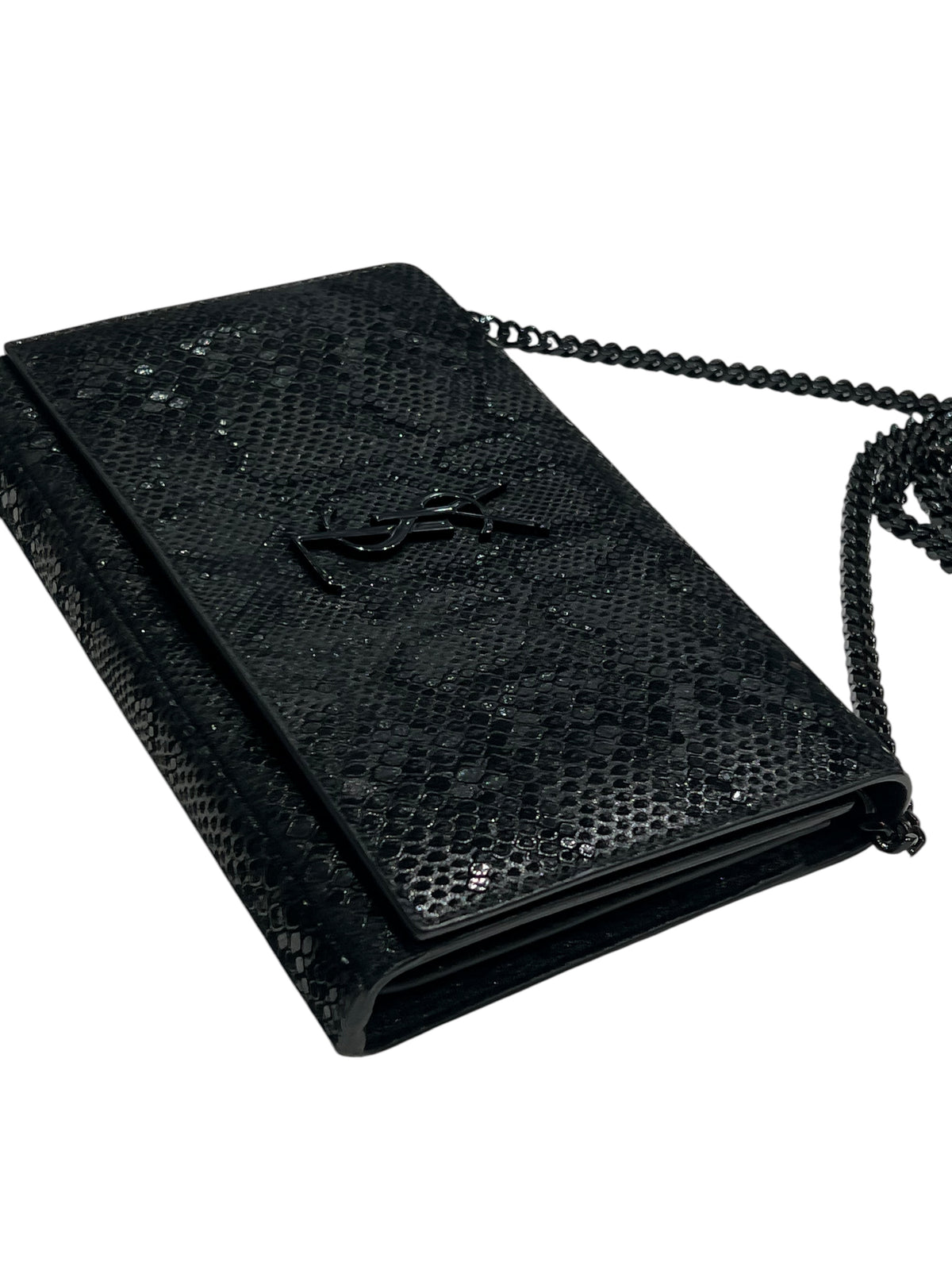 Saint Laurent - Kate limited-edition bag in embossed python, full black