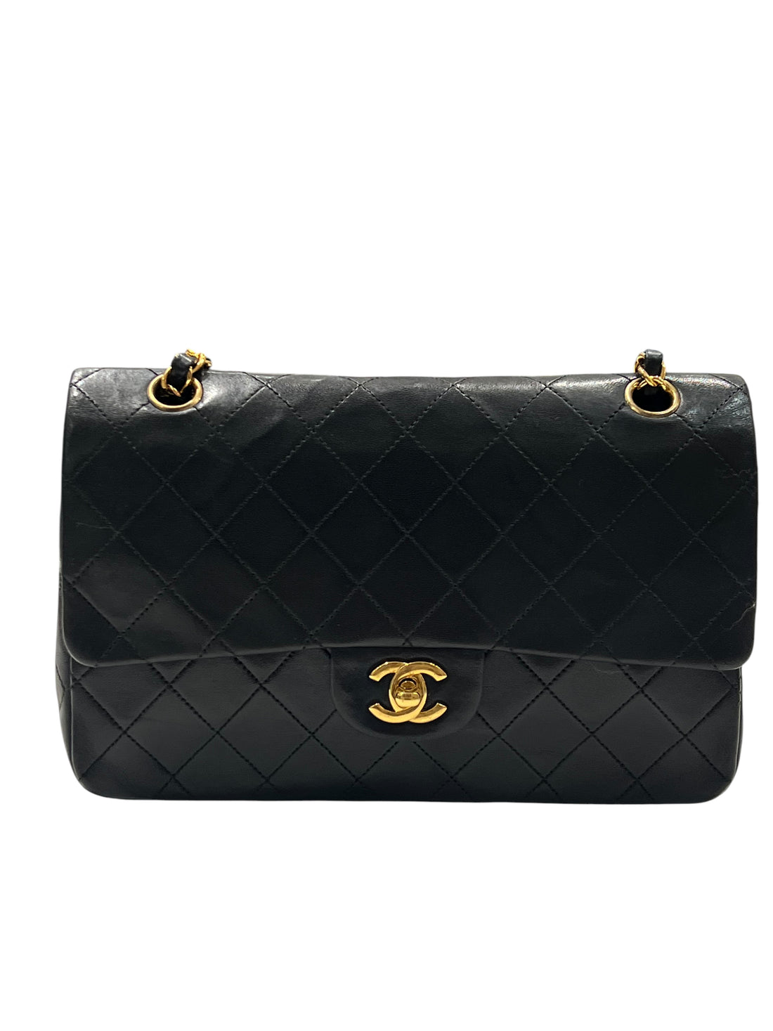 Chanel - Sac classique 11:12 Timeless vintage médium cuir noir