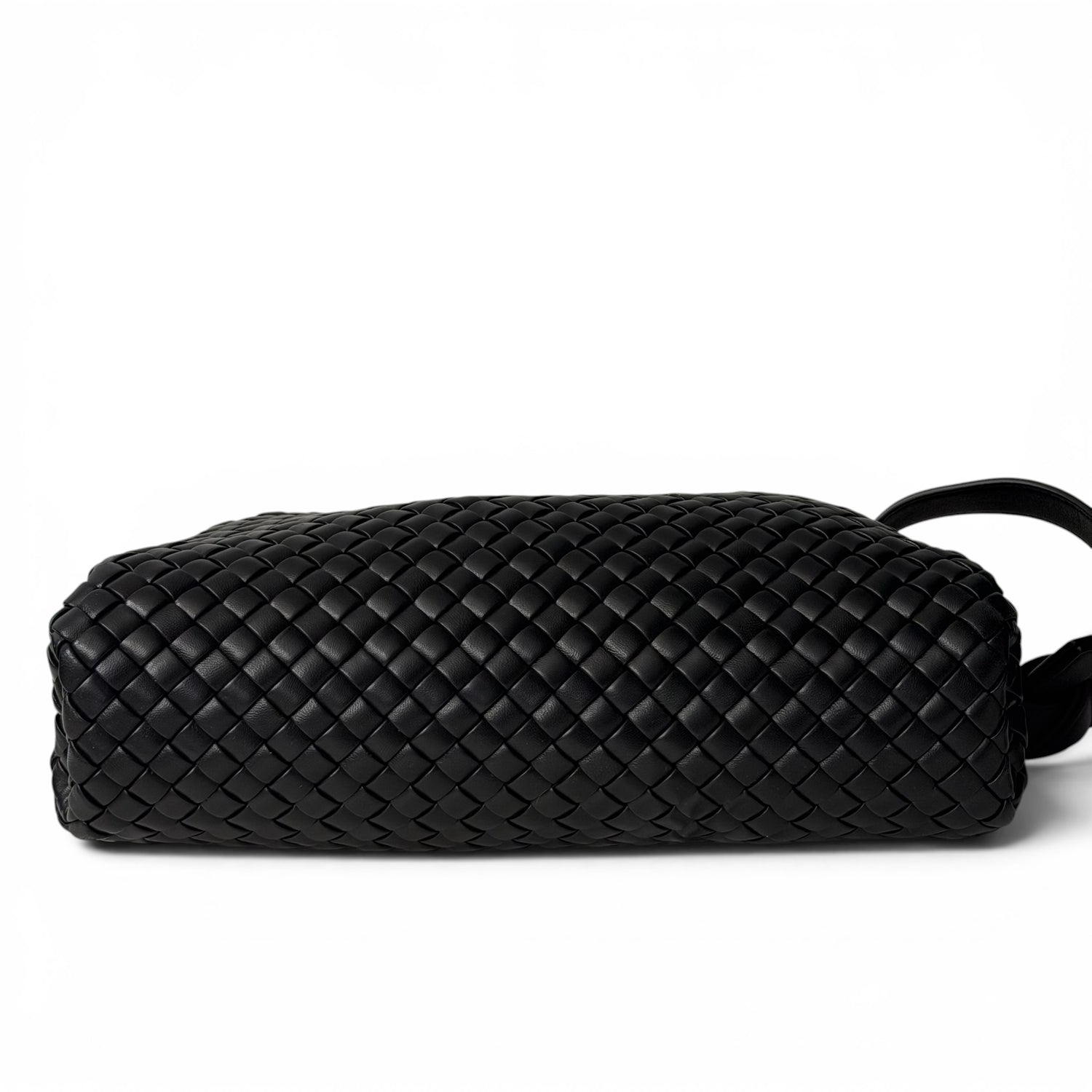 Bottega Veneta - Sac à main en cuir intrecciato noir