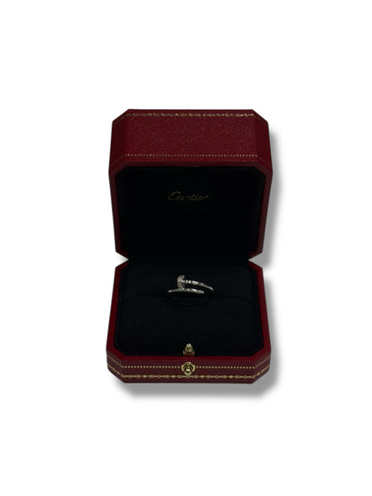 Cartier - Bague juste un clou or gris et diamants T.56
