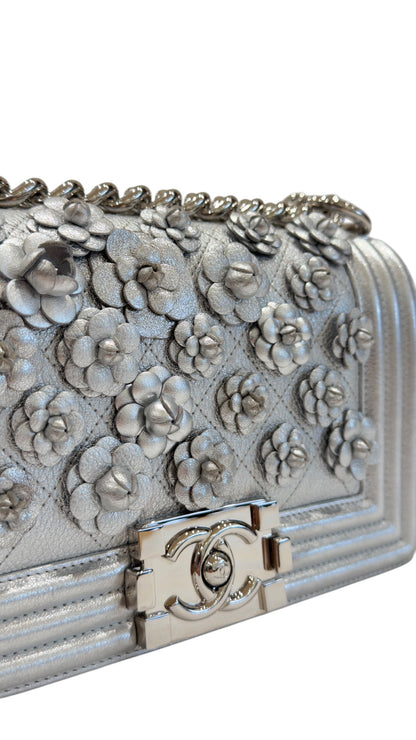 Chanel- Sac Boy mini édition limitée argenté