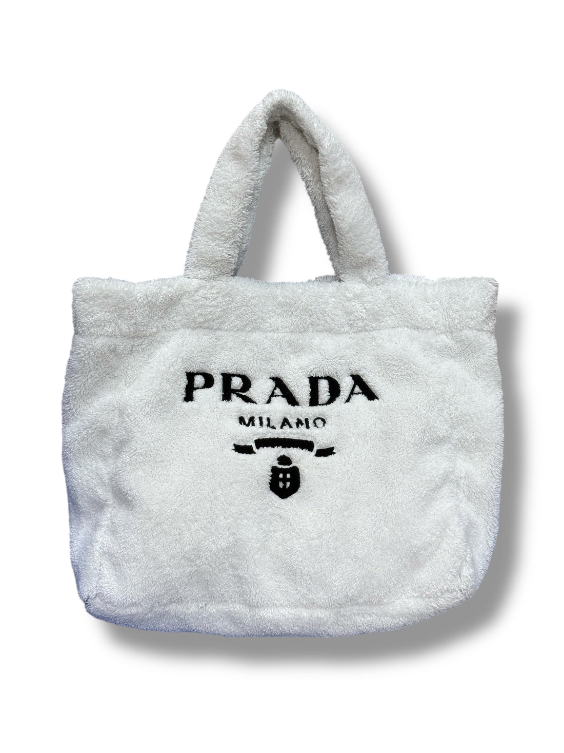 Prada - Sac Cabas blanc éponge GM