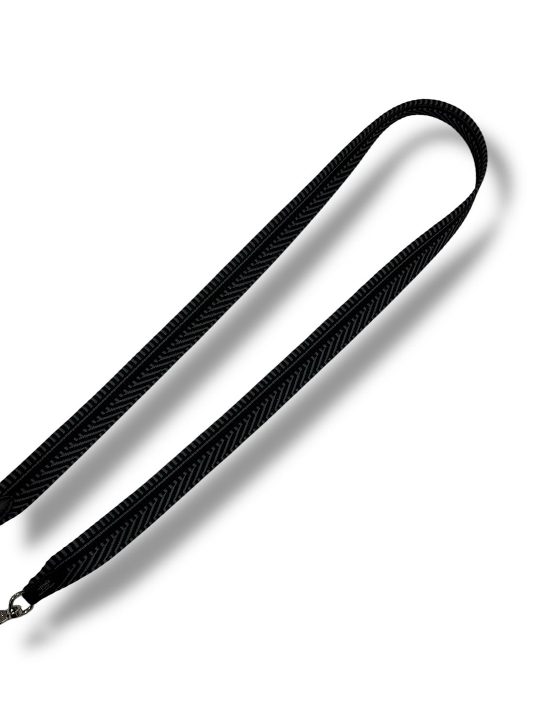 Hermès - Bandoulière noire et grise PHW