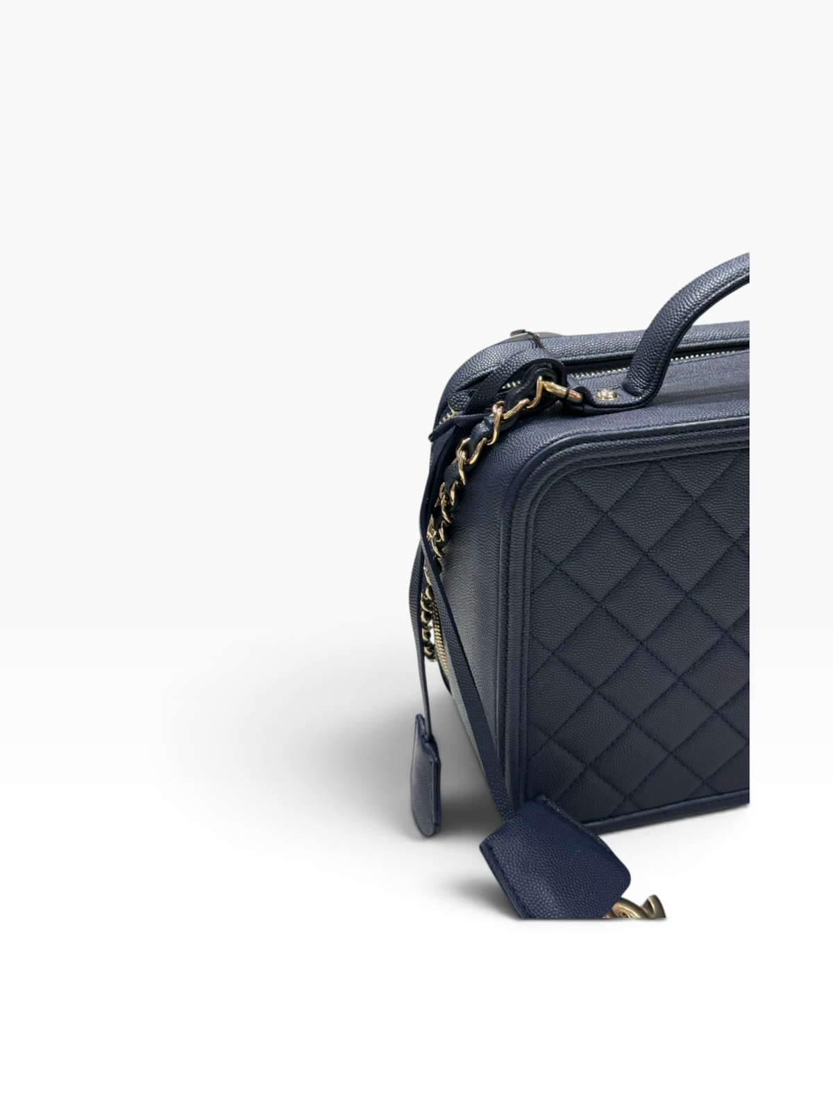 Chanel - Sac camera vanity bleu navy