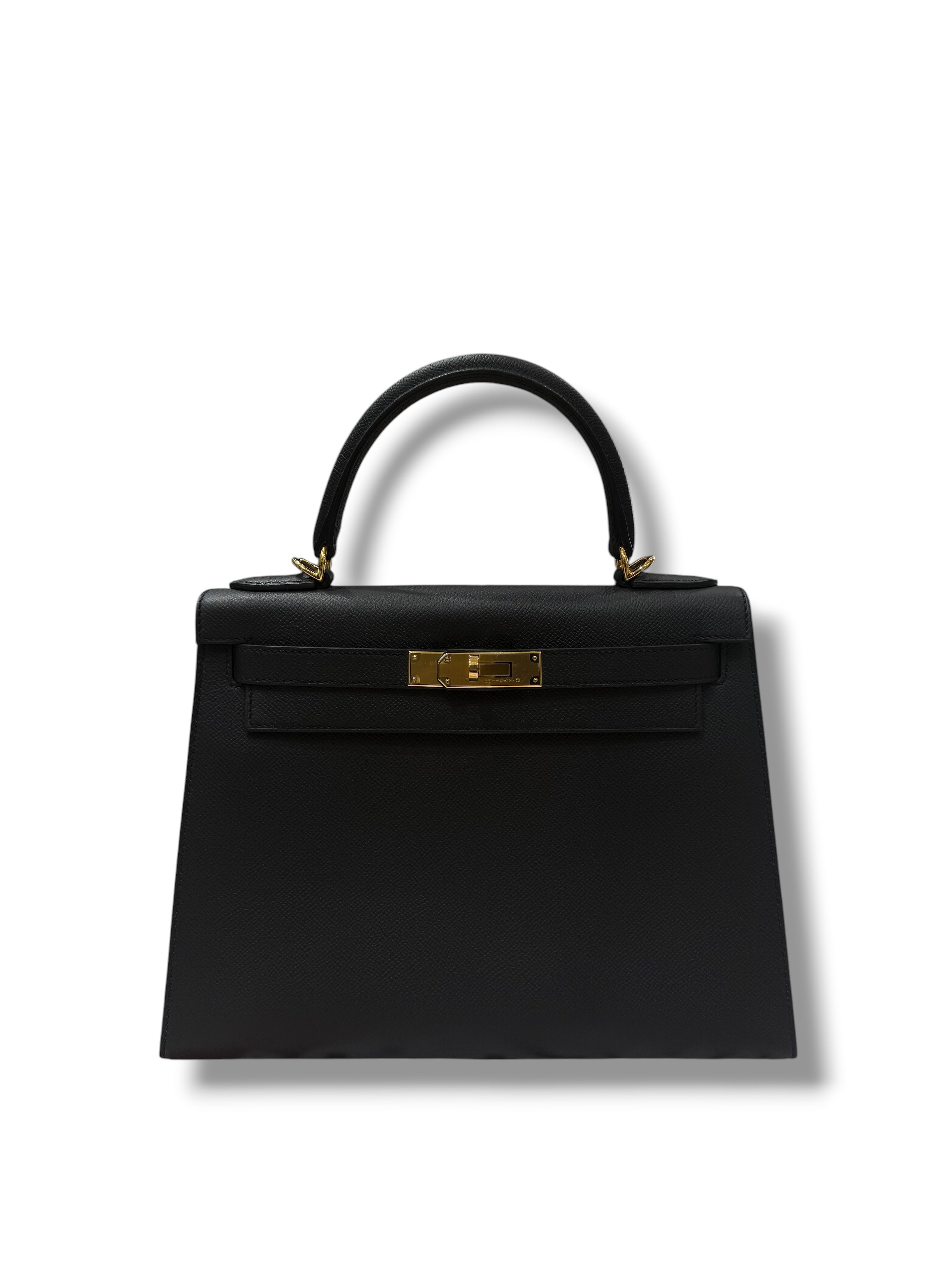 Hermès - Kelly 28 Epsom Sellier Noir GHW