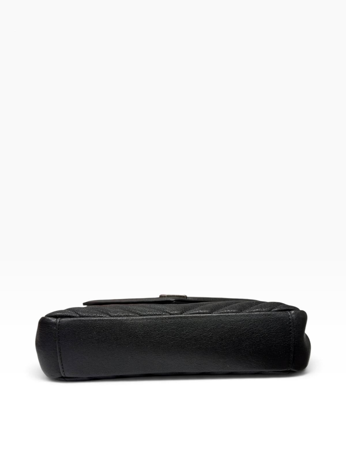 Yves Saint Laurent - Sac College MM cuir agneau et matelassage chevron noir