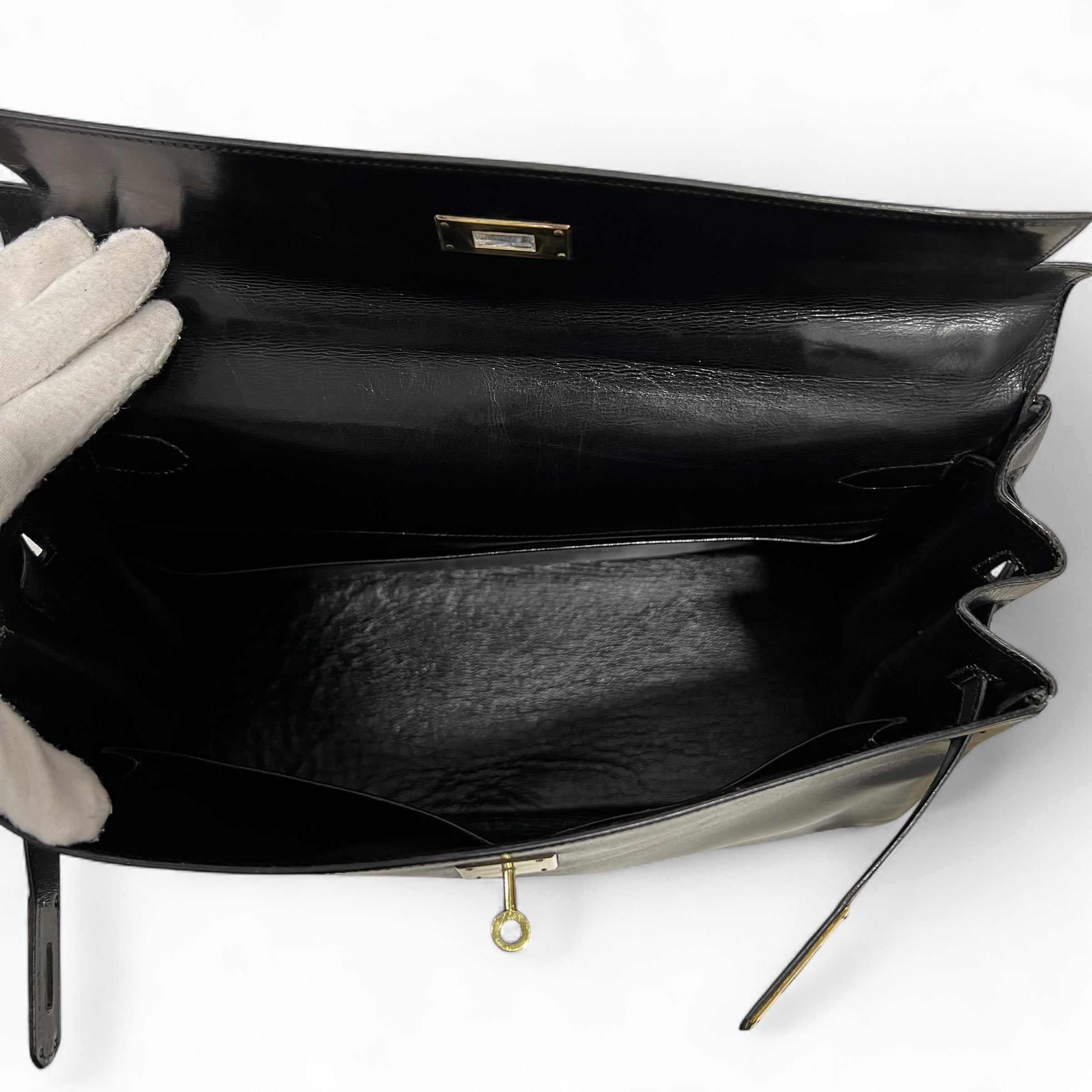 Hermès - Sac Kelly 35 vintage cuir Box