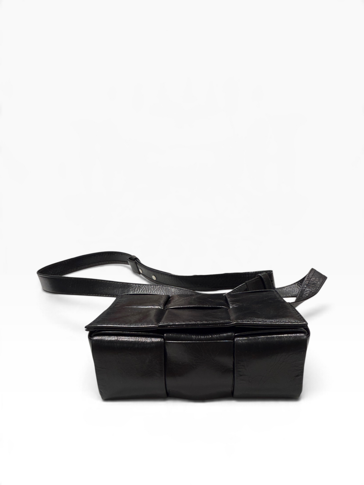 Bottega Veneta - Sac cassette mini cuir noir