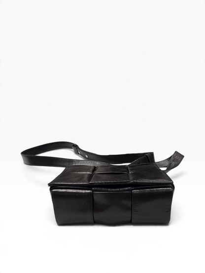 Bottega Veneta - Sac cassette mini cuir noir