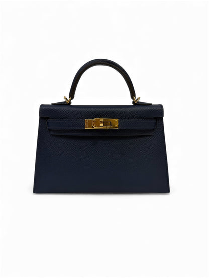 Hermès - Sac Kelly II sellier Mini Bleu Navy