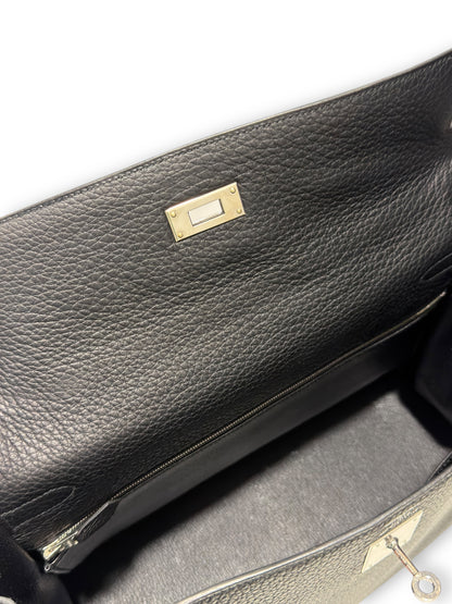 Sac Hermès Kelly 32 Togo Retourné Noir | Les Folies d’Eugénie