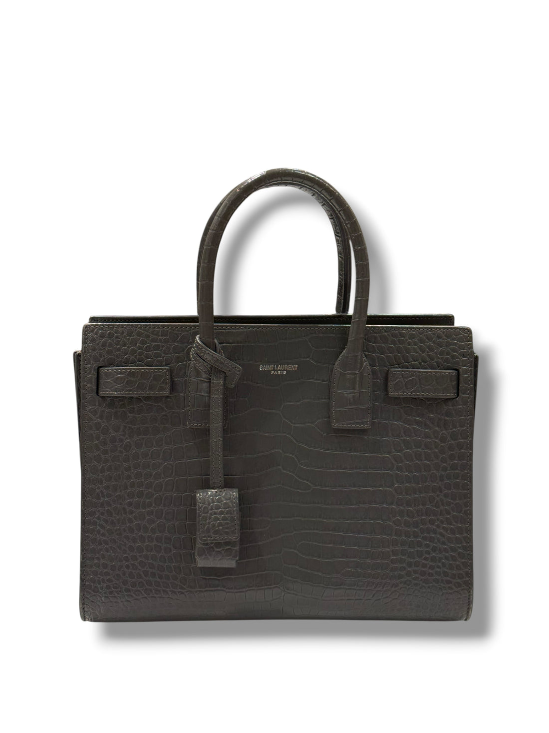 Saint Laurent – Baby-Tasche aus Leder mit Krokodilprägung