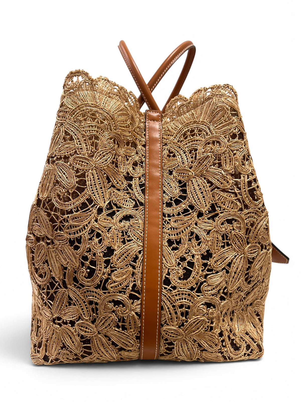 Ermano Scervino - Cabas en raphia et cuir