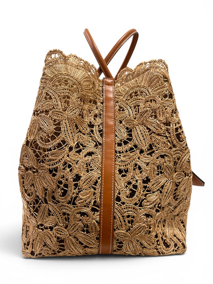 Ermano Scervino - Cabas en raphia et cuir