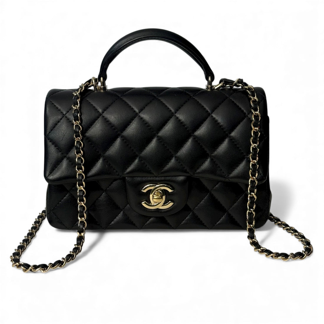 Chanel - Sac mini avec poignée noir