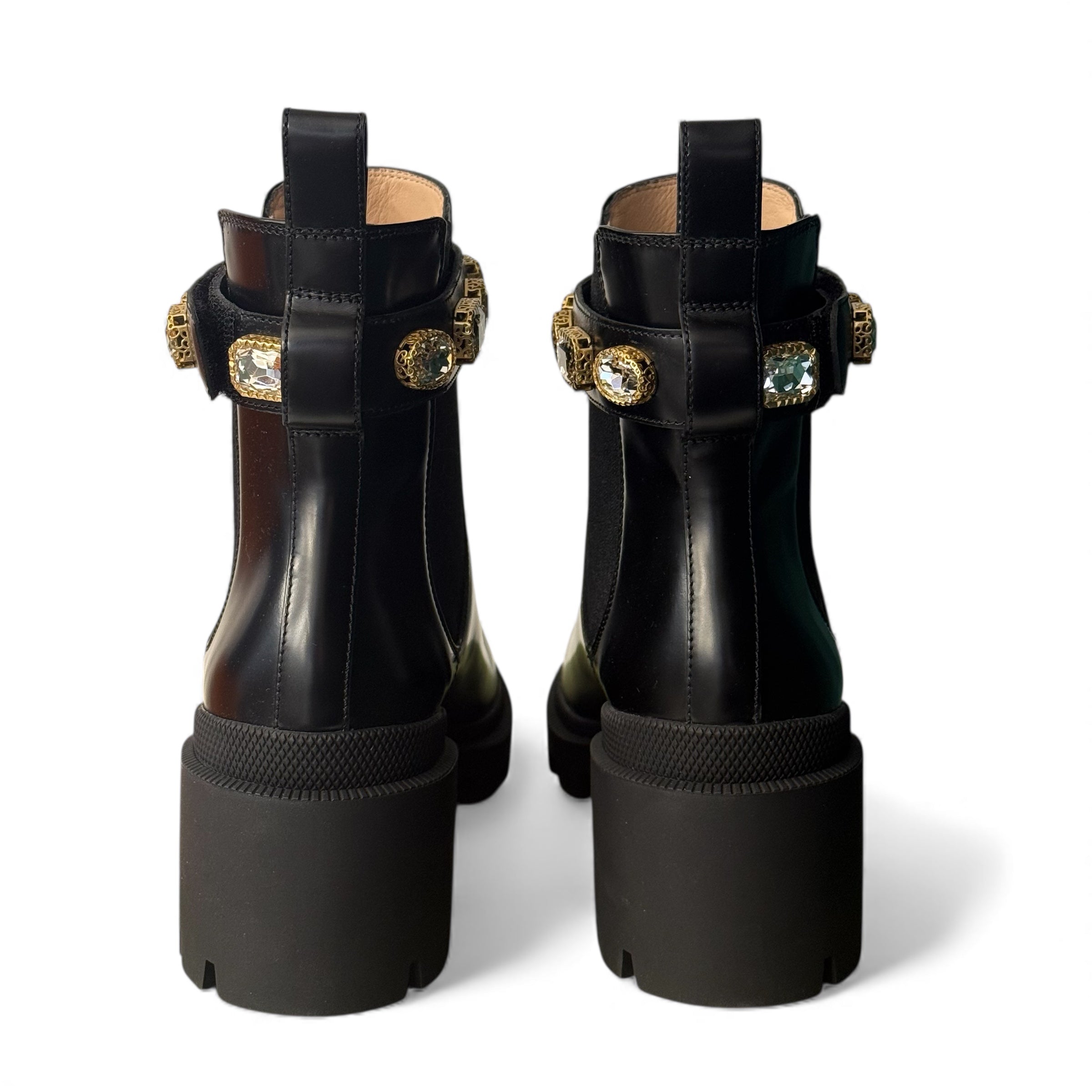 Gucci - Stiefeletten Gr.40 mit Kristallen