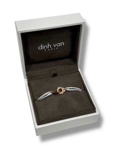 Dinh van - Bracelet menotte R8 or rose et diamants