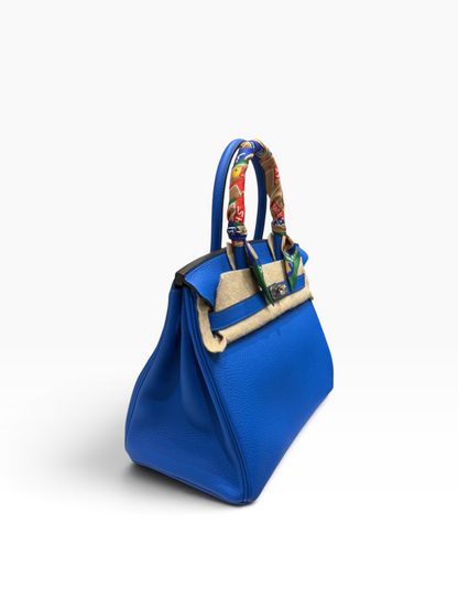 Hermès - Sac Birkin 30 Bleu Hydra PHW
