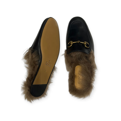 Gucci - Miles Princetown Cuir Et Fourrure T39 | Les Folies d&