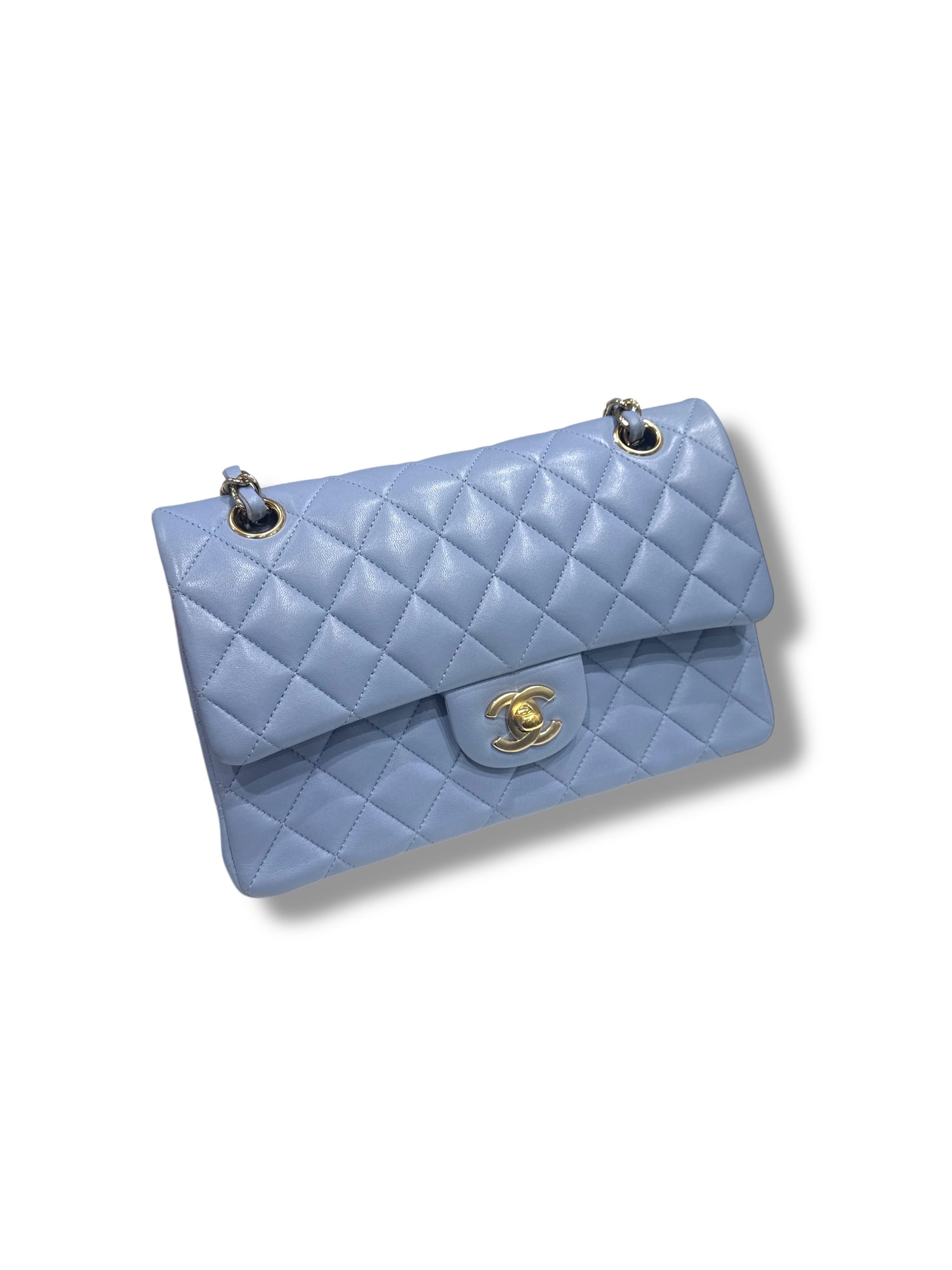 Chanel - Sac 11.12 Classique Timeless small Bleu nuage