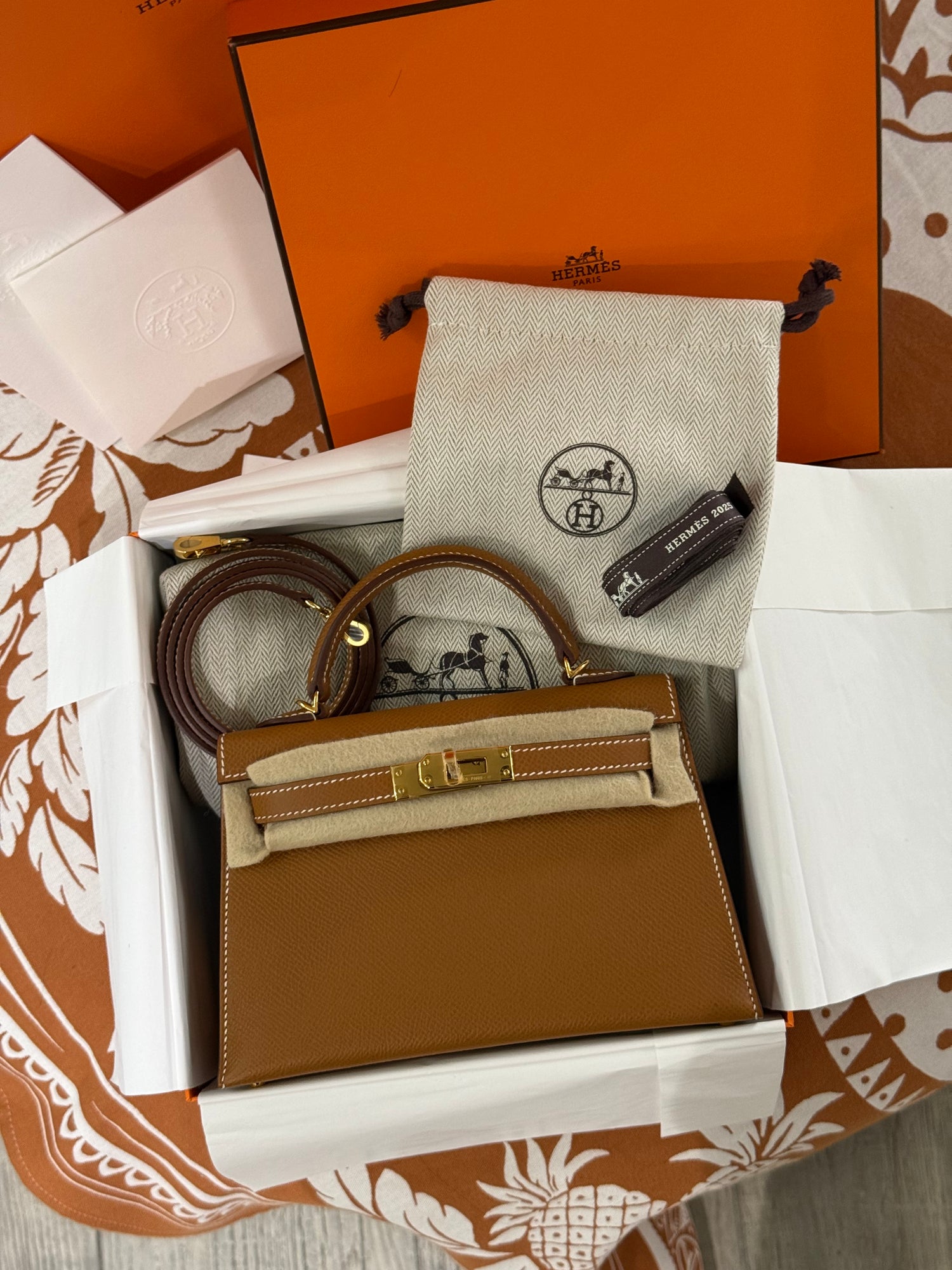 Hermès - Sac Kelly II sellier Mini Gold