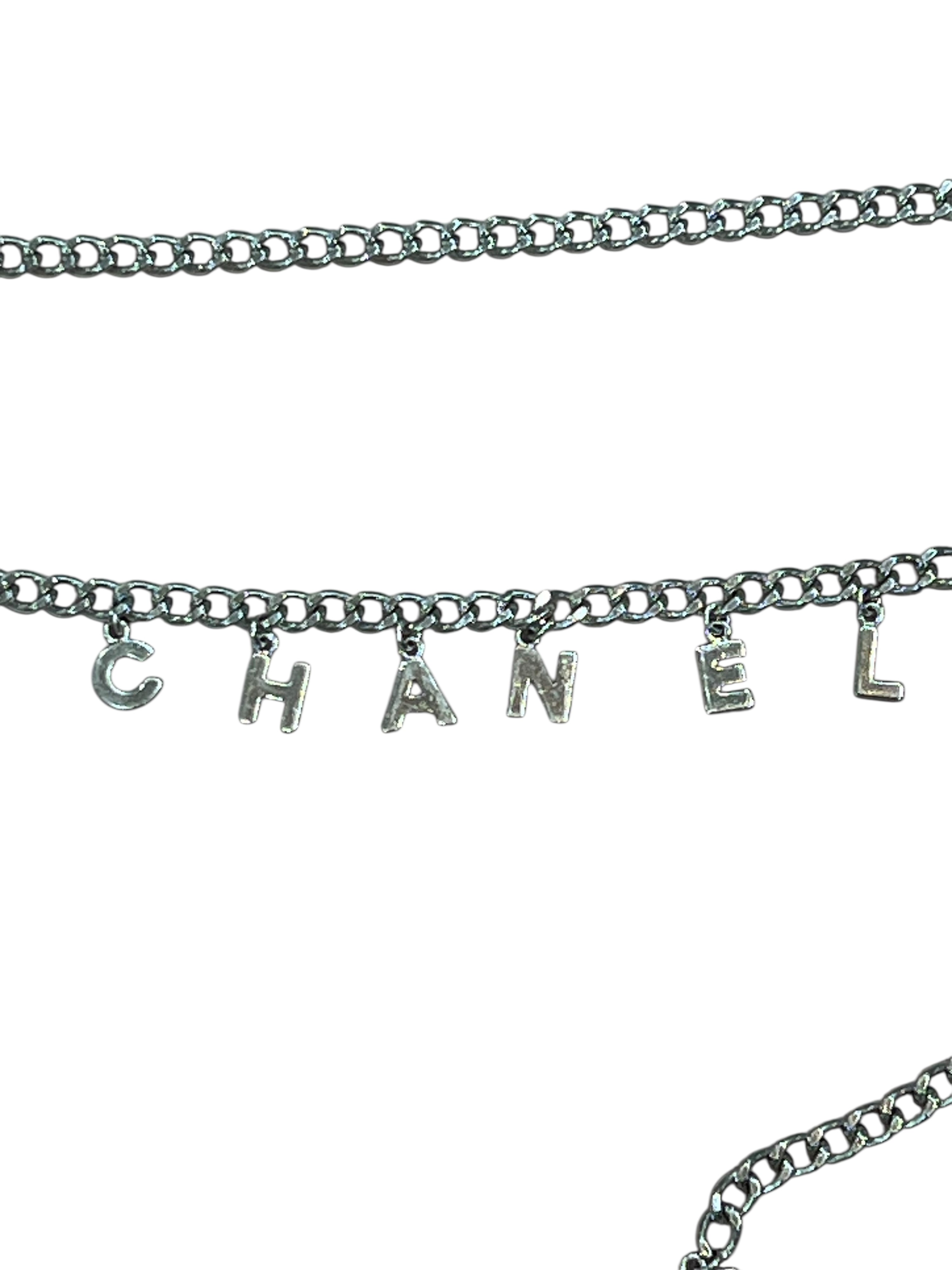 Chanel - cintura con catena argentata