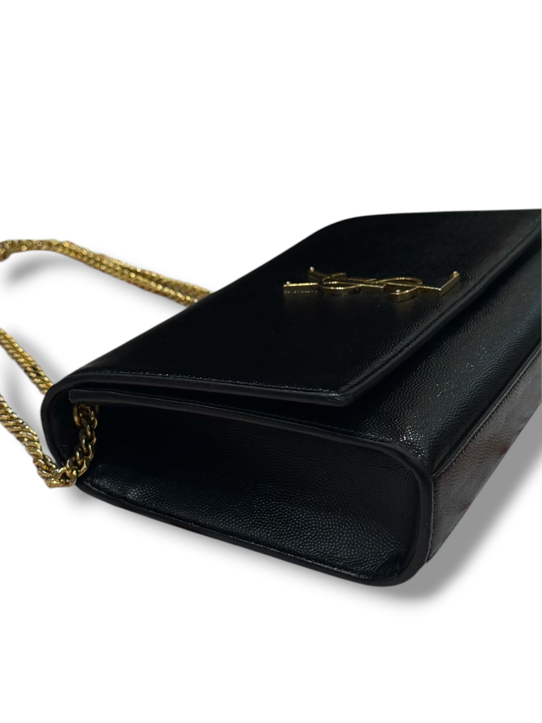 Saint Laurent - sac Kate médium cuir noir