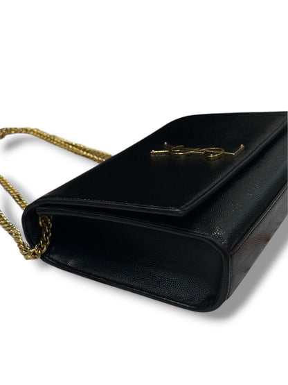 Saint Laurent - sac Kate médium cuir noir