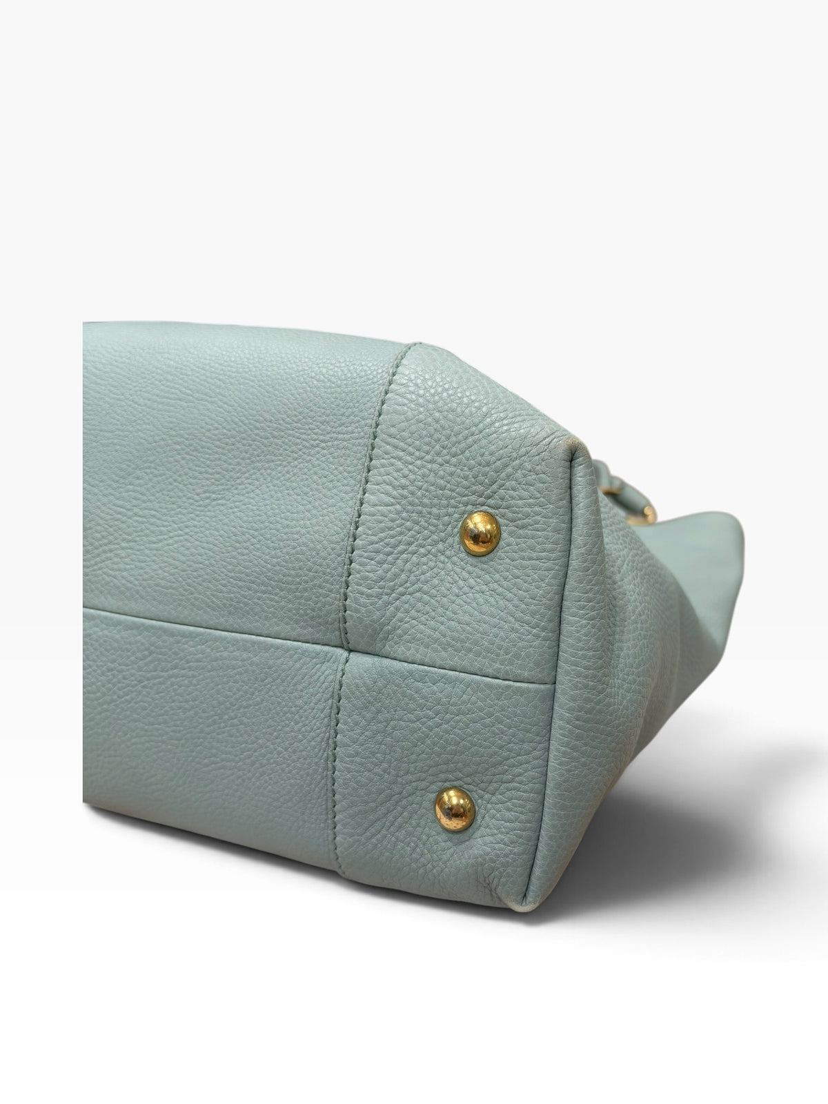 Gucci - Borsa tote in pelle martellata verde chiaro