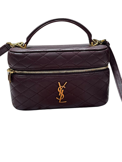 Saint Laurent - Sac vanity gaby cuir bordeaux