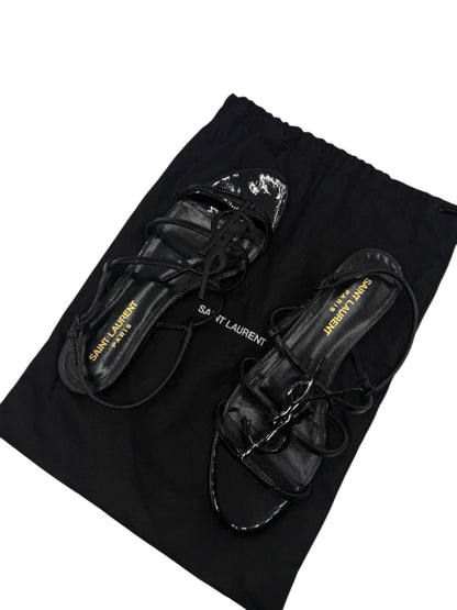 Saint Laurent - Sandales YSL vernis noir