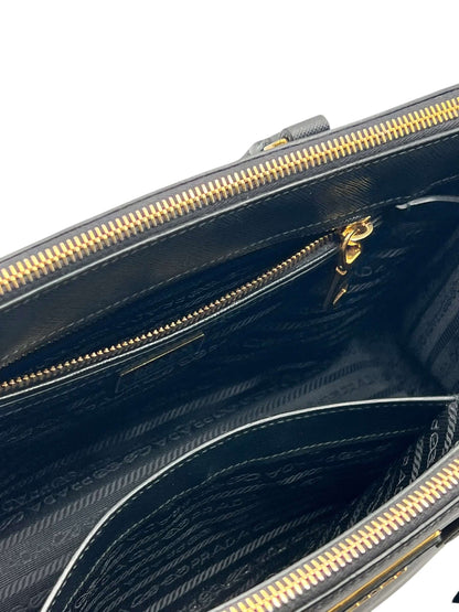 Prada- sac galleria MM cuir saffiano noir
