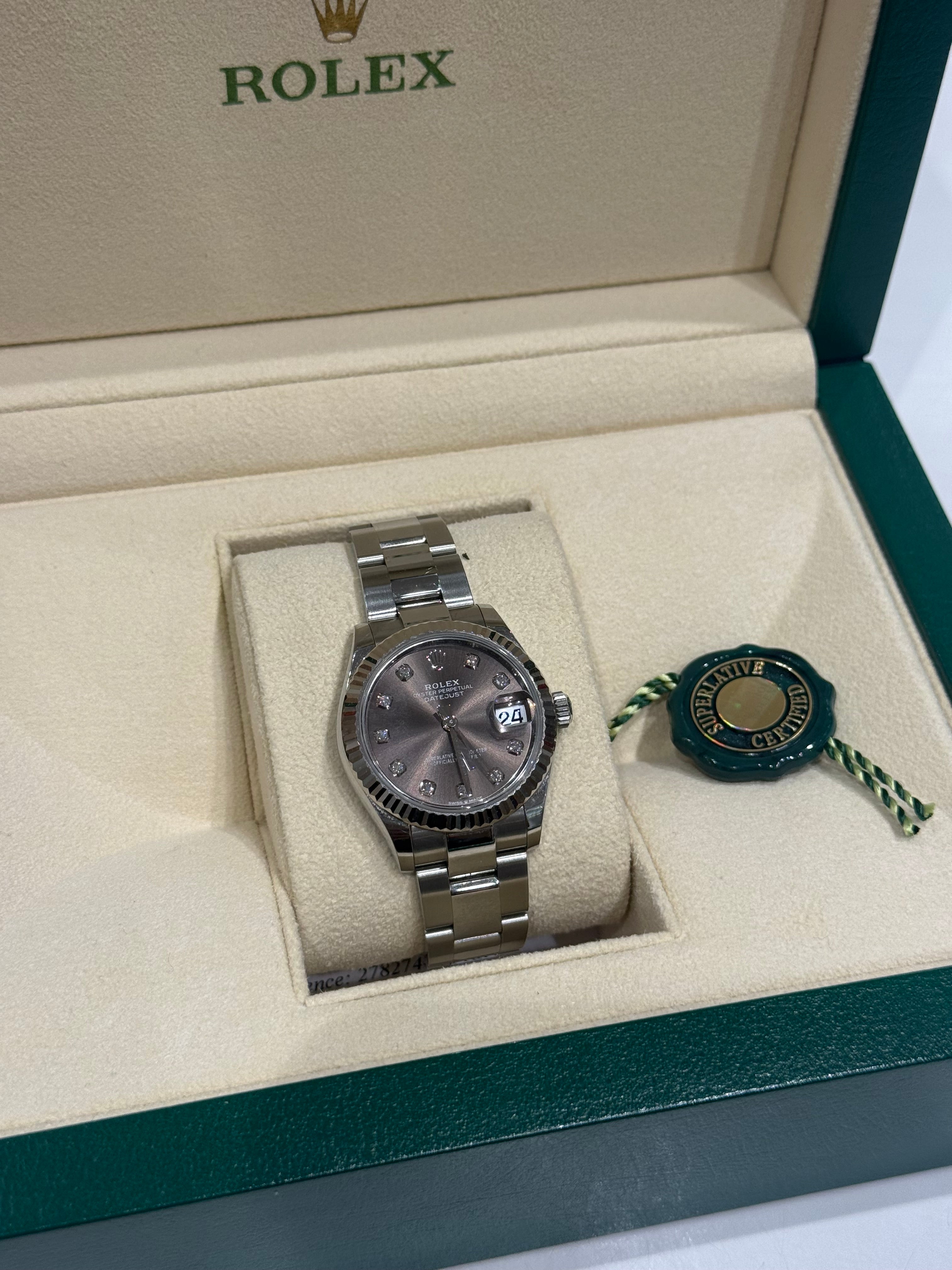 Rolex - Montre Datejust 31 mm diamants et Oyster