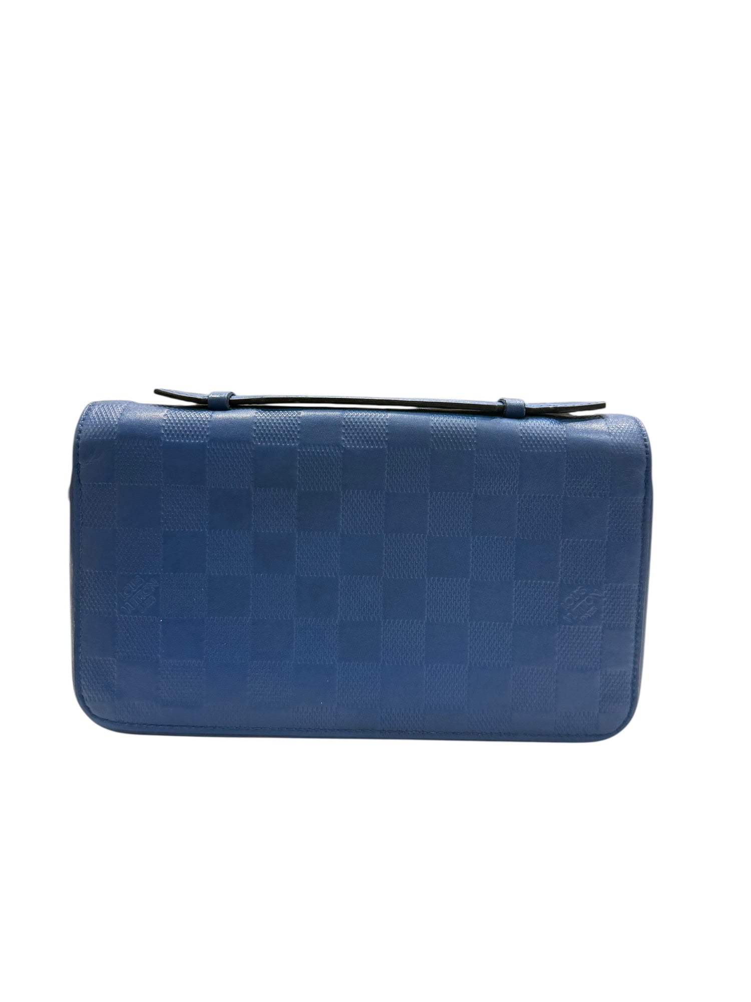 Louis Vuitton - Portefeuille Zippy XL en cuir damier bleu