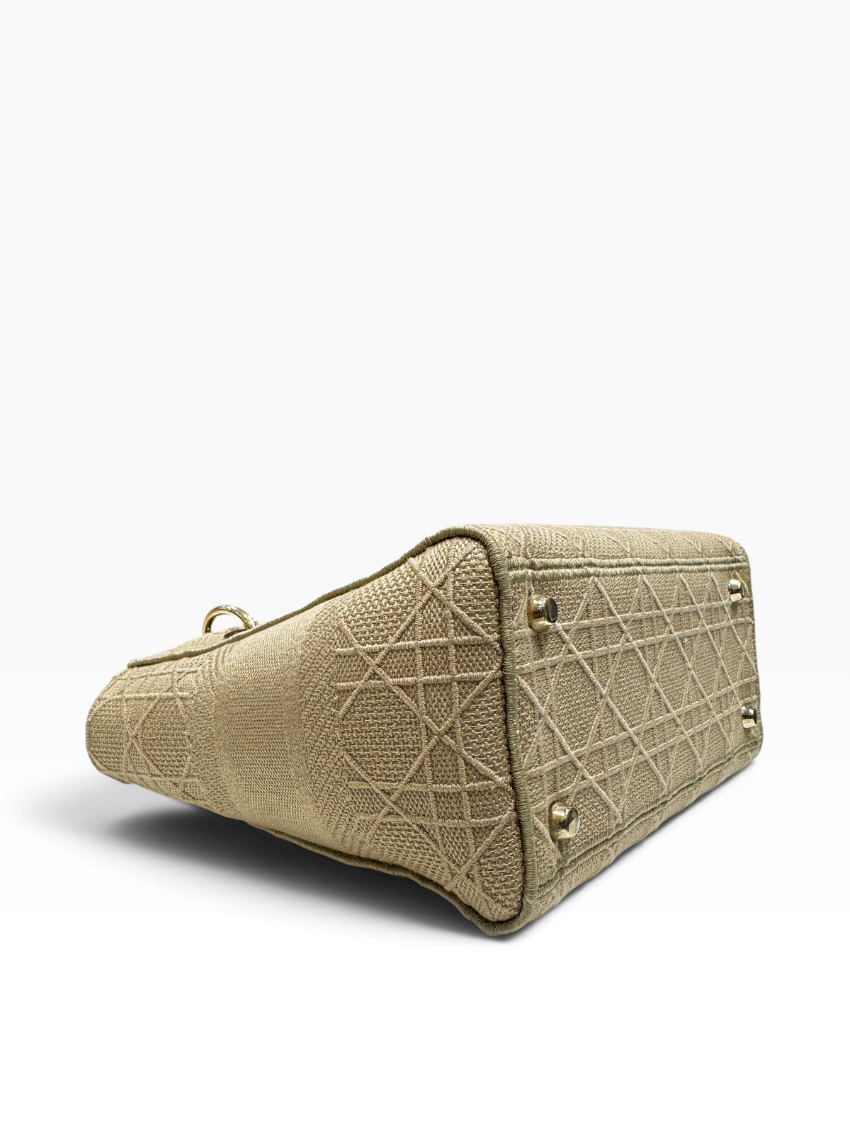 Christian Dior - Sac D-Lite MM toile cannage beige
