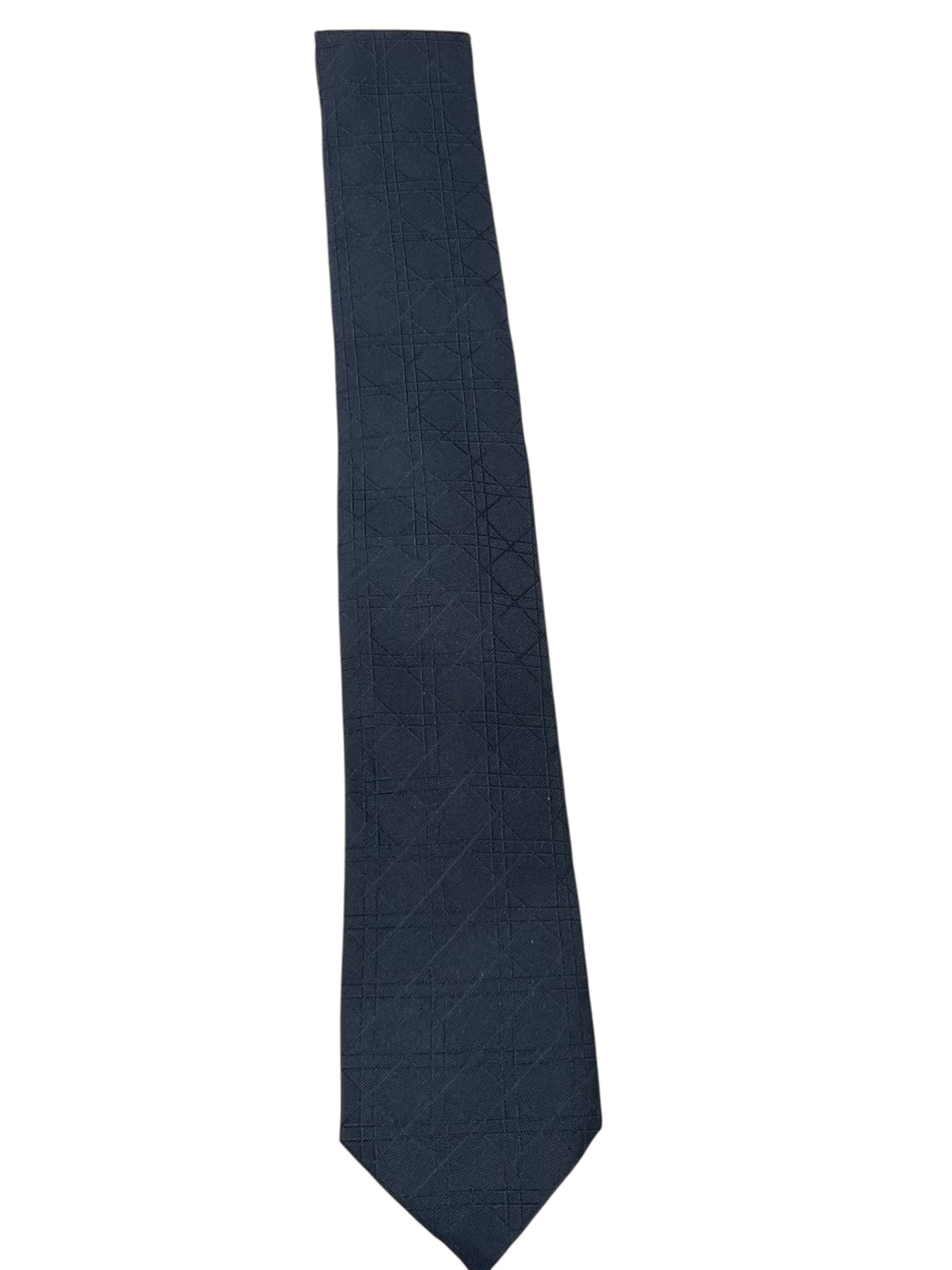 Dior - cravate cannage soie bleu marine