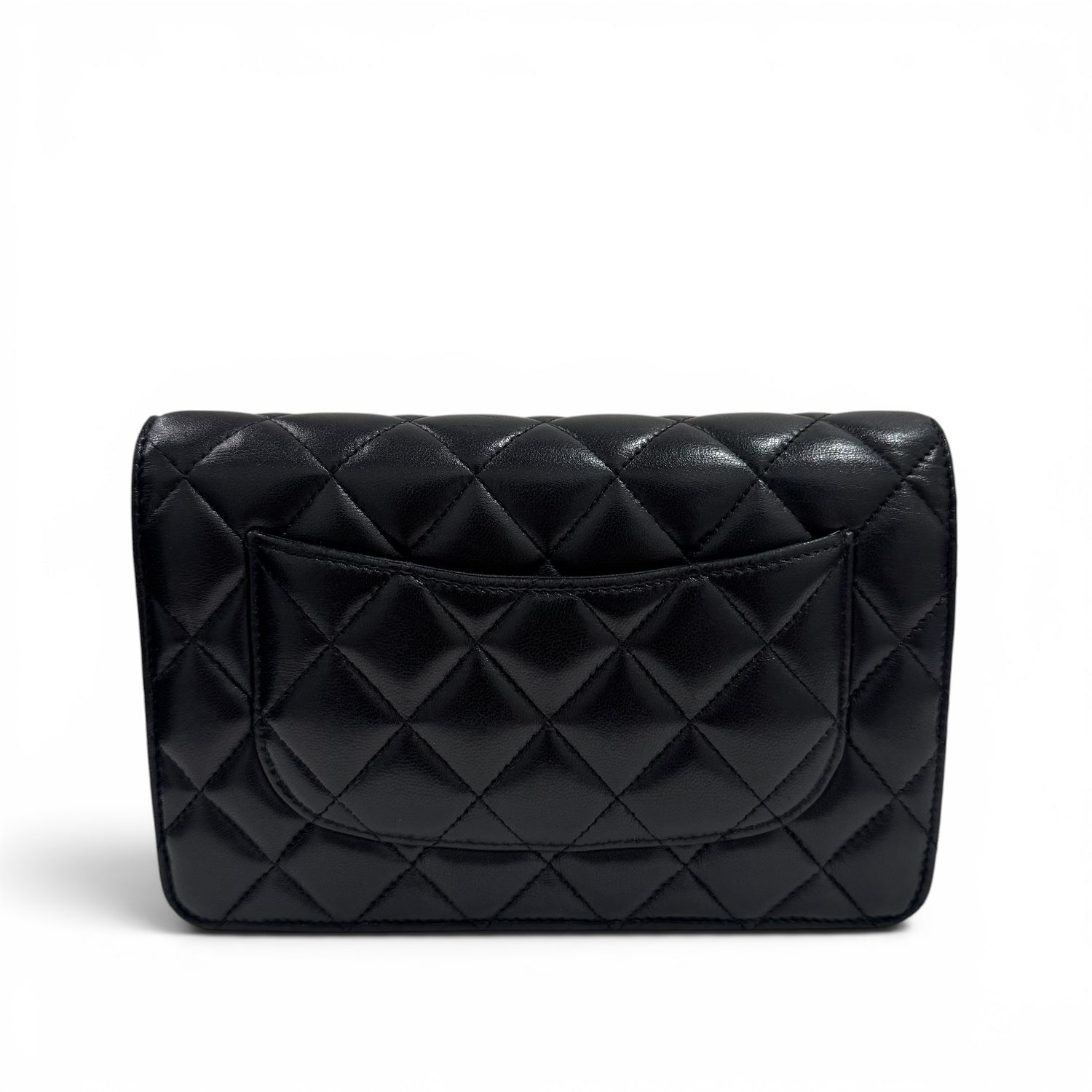 Chanel - Wallet on Chain cuir lisse noir