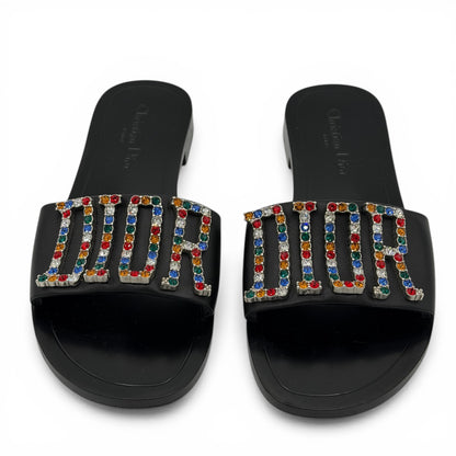 Dior Mules à Strass T.39 | Les Folies d’Eugénie
