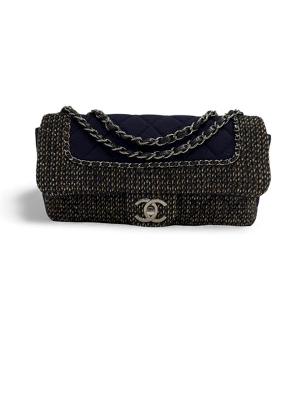 Chanel - Sac en jersey et tweed 25cm