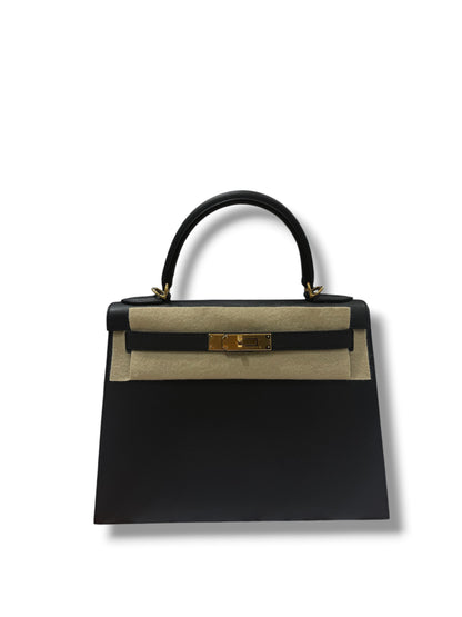 Hermès - Kelly 28 Epsom Sellier Noir GHW