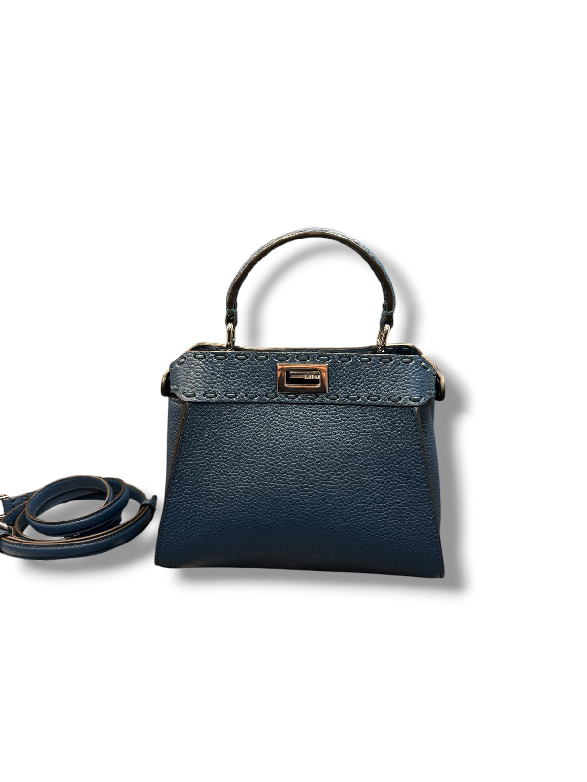 Fendi - Navy Peekaboo ISeeU Selleria bag